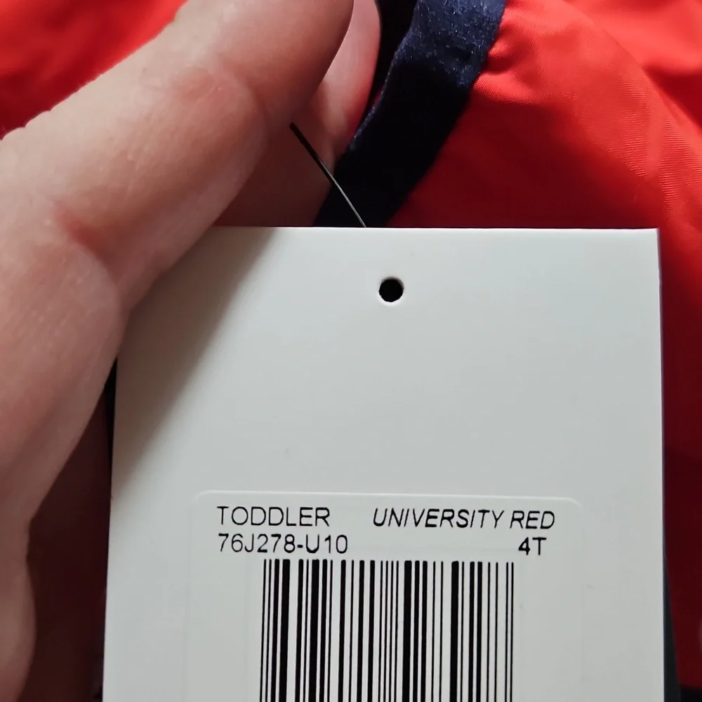 NIKE TODDLER WINDRUNNER JACKET: RED/BLUE: NEW WITH TAGS: SIZE 4T